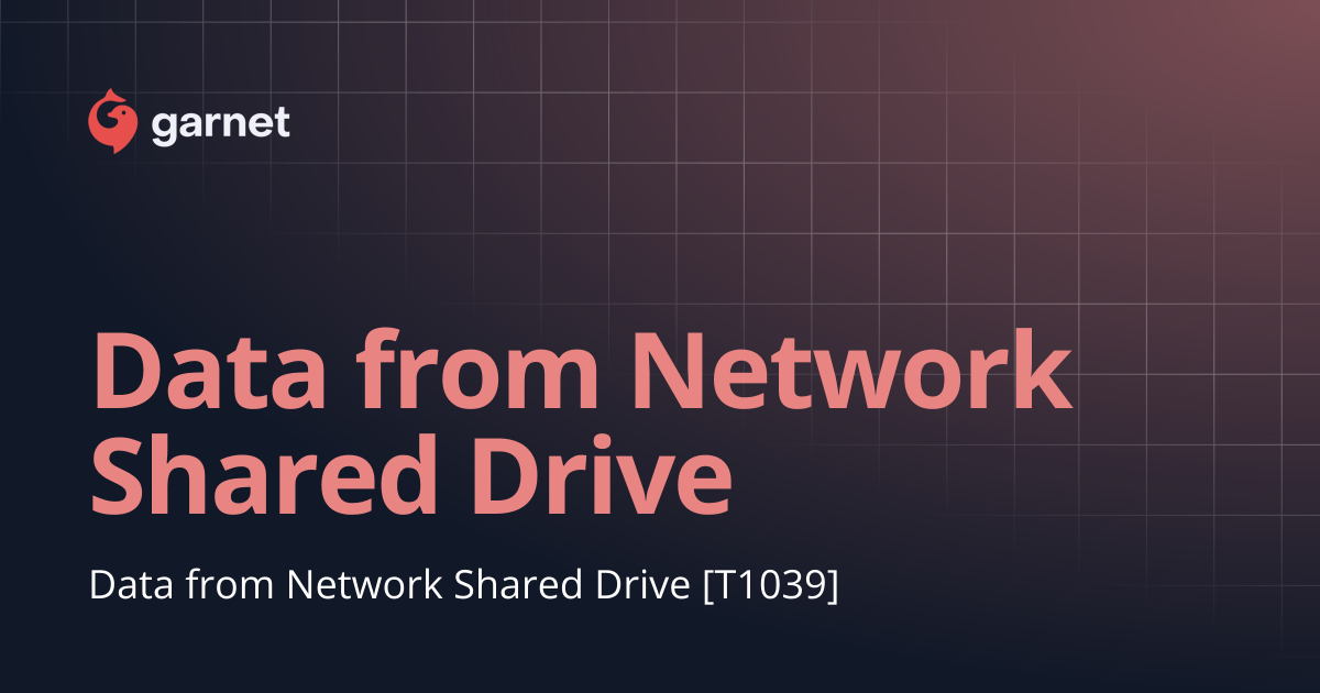 Data from Network Shared Drive | Mitre