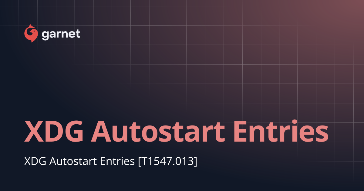 XDG Autostart Entries | Mitre